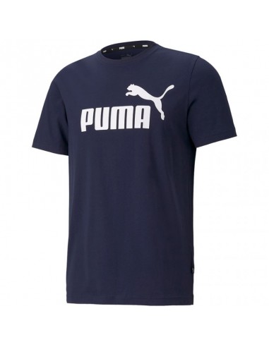 Puma Î‘Î½Î´ÏÎ¹ÎºÏŒ T-shirt Navy ÎœÏ€Î»Îµ Î¼Îµ Î›Î¿Î³ÏŒÏ„Ï…Ï€Î¿ 586666-06